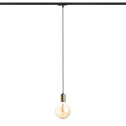 RENDL ARAQ do 1-faz. szyny wisząca mosiądz szczotkowana/czarna 230V LED E27 15W