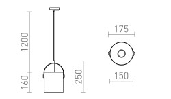 RENDL JULIETTA 16 do 1-faz. szyny szkło opalowe/czarna 230V LED E27 15W