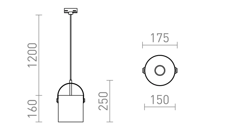 RENDL JULIETTA 16 do 3-faz. szyny szkło opalowe/czarna 230V LED E27 15W