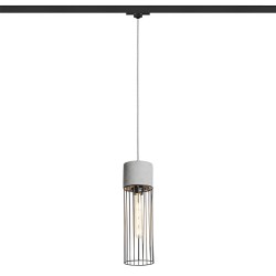 RENDL BURTON do 3-faz. szyny beton/czarna 230V LED E27 11W