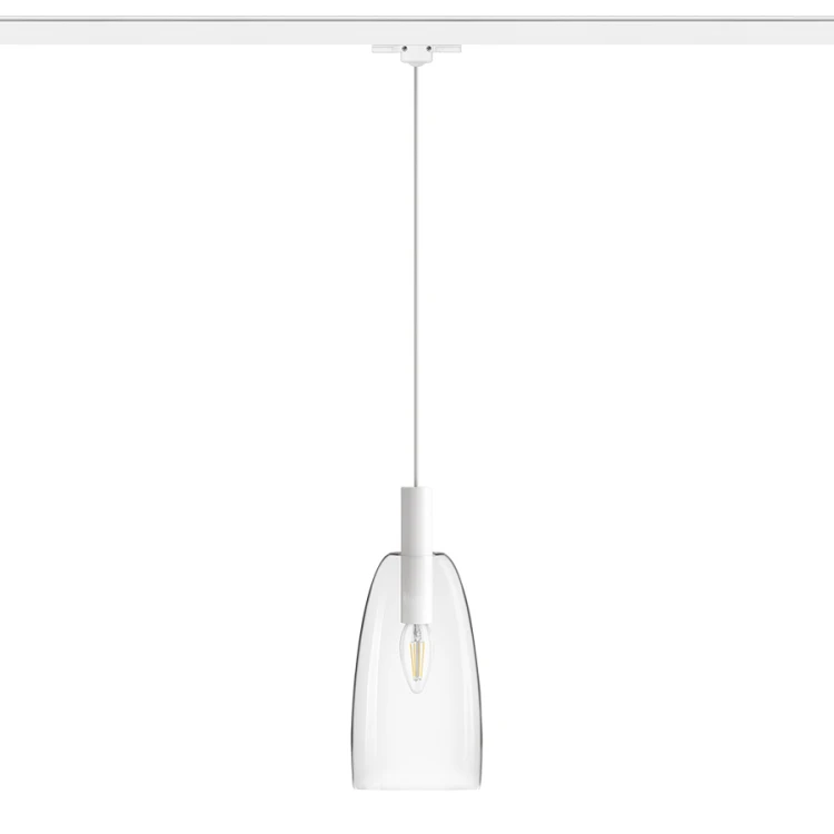 RENDL BELLINI do 3-faz. szyny biała szkło przezroczyste 230V LED E14 15W