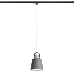 RENDL CHOUPETTE do szyny 1-faz. szaroczarna textil/drewno 230V LED E27 11W