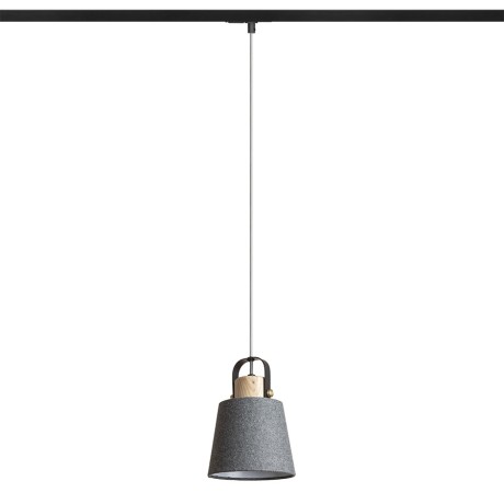 Przejdź do produktu RENDL CHOUPETTE do szyny 1-faz. szaroczarna textil/drewno 230V LED E27 11W
