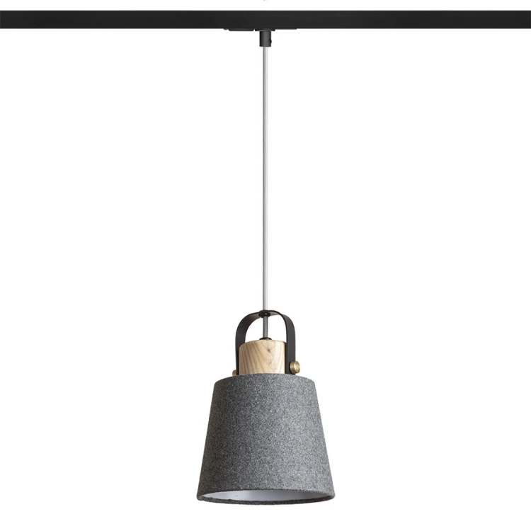 RENDL CHOUPETTE do szyny 1-faz. szaroczarna textil/drewno 230V LED E27 11W