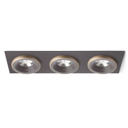 RENDL SHARM SQ III wpuszczana brązowa/perłowo-złota 230V LED 3x10W 24° 3000K