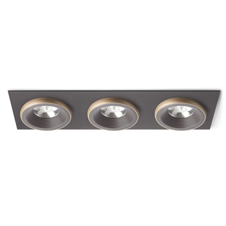 RENDL SHARM SQ III wpuszczana brązowa/perłowo-złota 230V LED 3x10W 24° 3000K