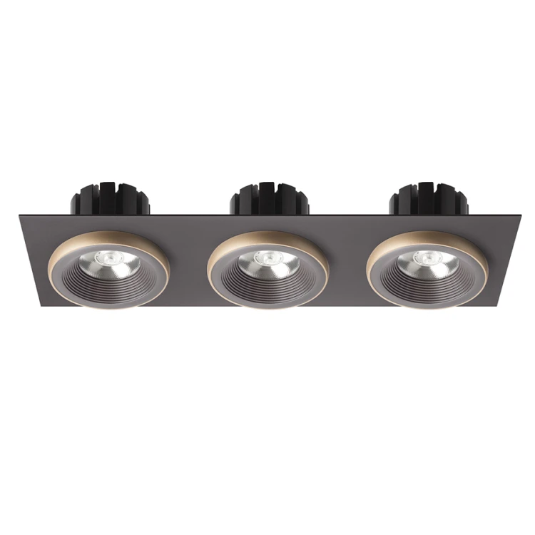 RENDL SHARM SQ III wpuszczana brązowa/perłowo-złota 230V LED 3x10W 24° 3000K