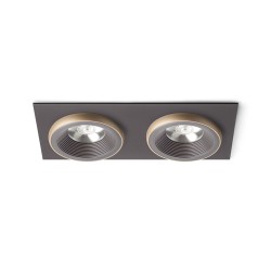RENDL SHARM SQ II wpuszczana brązowa/perłowo-złota 230V LED 2x10W 24° 3000K