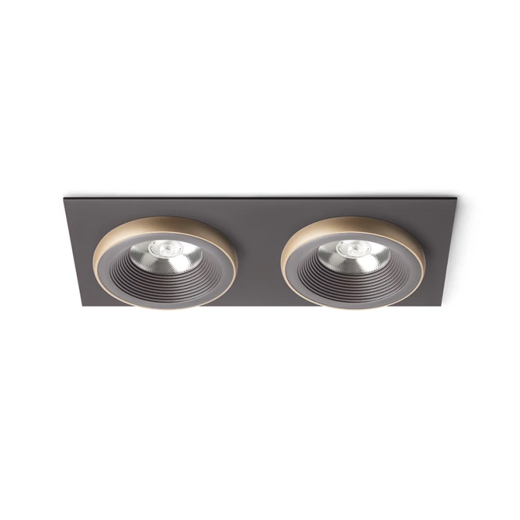 RENDL SHARM SQ II wpuszczana brązowa/perłowo-złota 230V LED 2x10W 24° 3000K