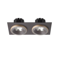 RENDL SHARM SQ II wpuszczana brązowa/perłowo-złota 230V LED 2x10W 24° 3000K