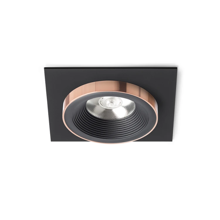 RENDL SHARM SQ I wpuszczana czarna/czarna miedź 230V LED 10W 24° 3000K