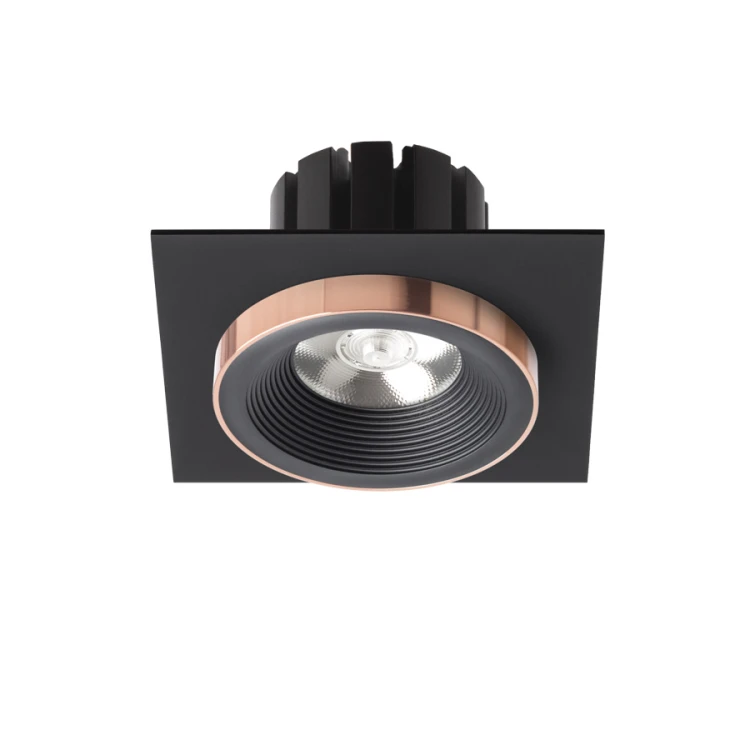 RENDL SHARM SQ I wpuszczana czarna/czarna miedź 230V LED 10W 24° 3000K