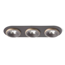 RENDL SHARM R III wpuszczana brązowa/perłowo-złota 230V LED 3x10W 24° 3000K