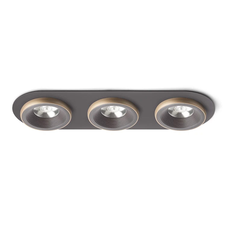 RENDL SHARM R III wpuszczana brązowa/perłowo-złota 230V LED 3x10W 24° 3000K