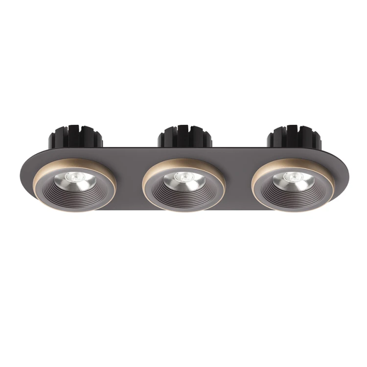 RENDL SHARM R III wpuszczana brązowa/perłowo-złota 230V LED 3x10W 24° 3000K