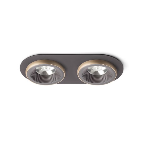Przejdź do produktu RENDL SHARM R II wpuszczana brązowa/perłowo-złota 230V LED 2x10W 24° 3000K