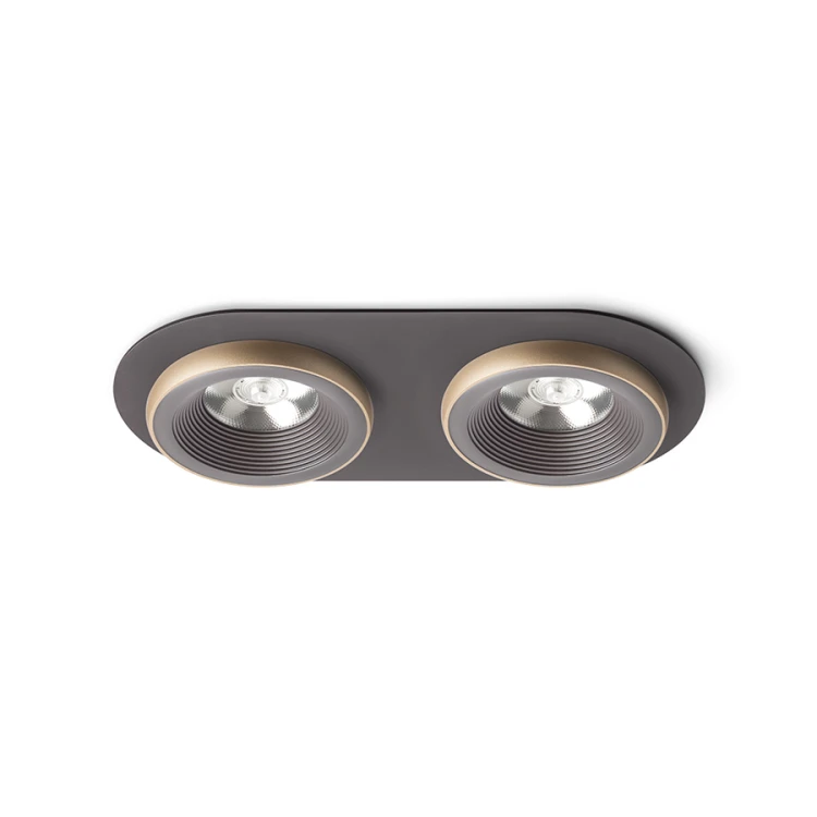RENDL SHARM R II wpuszczana brązowa/perłowo-złota 230V LED 2x10W 24° 3000K