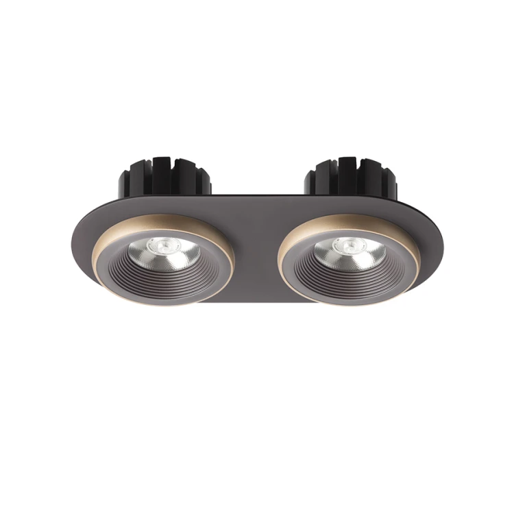 RENDL SHARM R II wpuszczana brązowa/perłowo-złota 230V LED 2x10W 24° 3000K