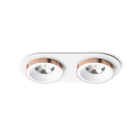 Przejdź do produktu RENDL SHARM R II wpuszczana biała miedź 230V LED 2x10W 24° 3000K