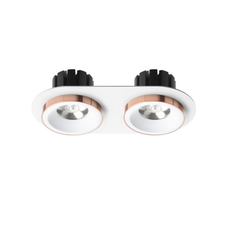 Przejdź do produktu RENDL SHARM R II wpuszczana biała miedź 230V LED 2x10W 24° 3000K