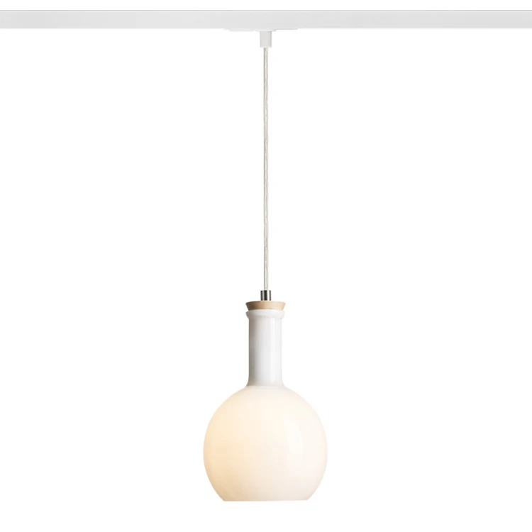 RENDL PULIRE RD do szyny 1-faz szkło opalowe/drewno 230V LED E14 6W