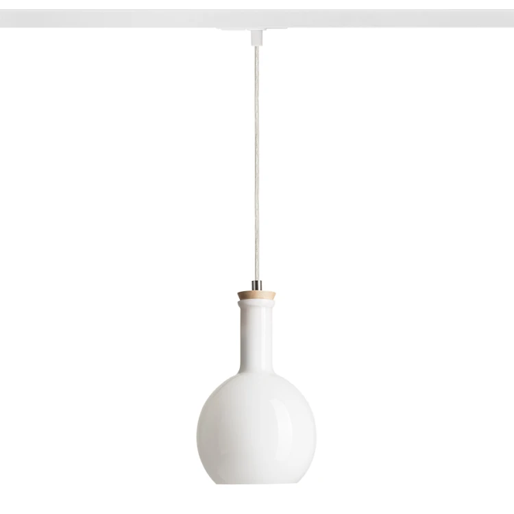 RENDL PULIRE RD do szyny 1-faz szkło opalowe/drewno 230V LED E14 6W