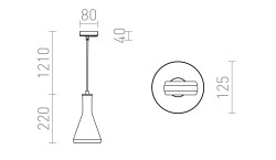 RENDL PULIRE CON do szyny 1-faz szkło opalowe/drewno 230V LED E14 6W