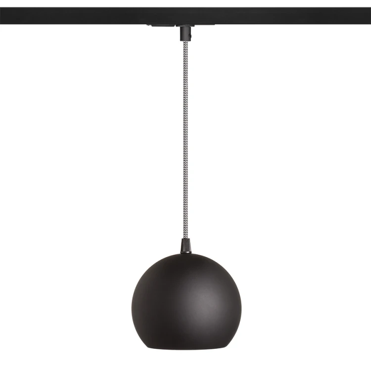 RENDL COPA do szyny 1-faz czarna szkło 230V LED E27 11W