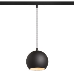 RENDL COPA do szyny 1-faz czarna szkło 230V LED E27 11W