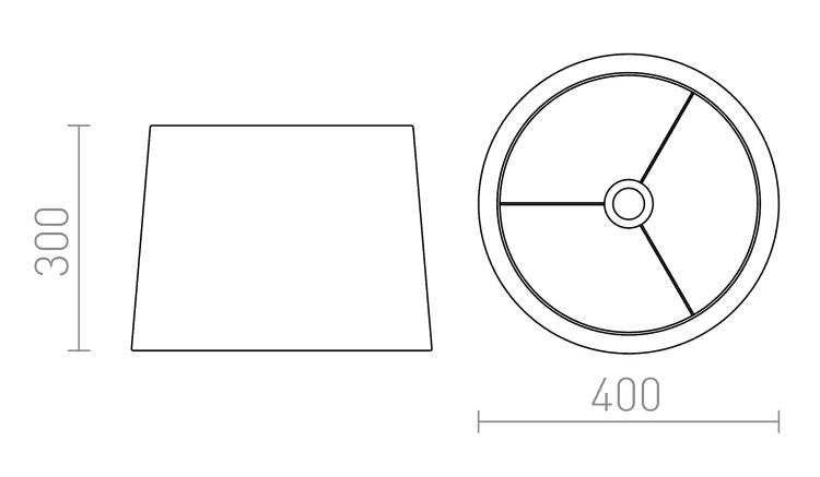 RENDL ASPRO 40/30 abażur Polycotton biała/białe PCV max. 23W