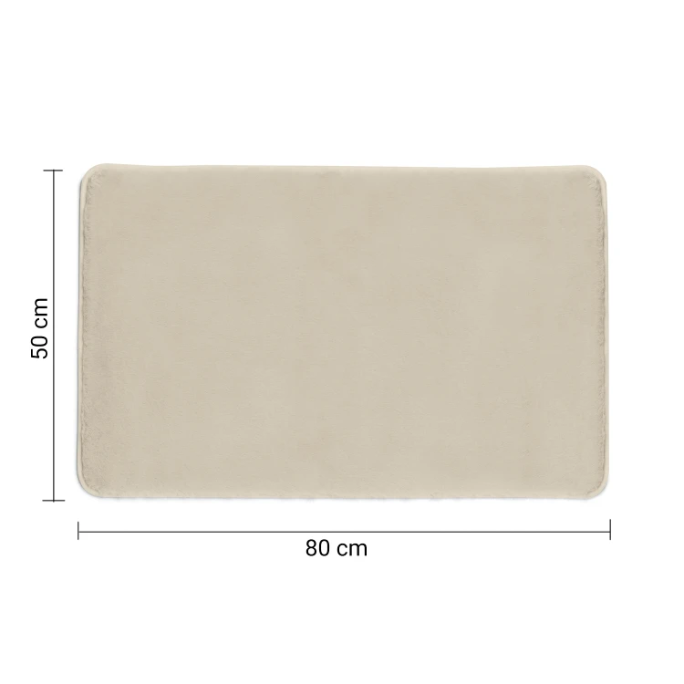 FUZZY dywanik łazienkowy, 50x80cm, 100% polyester, antypoślizgowy, tortora