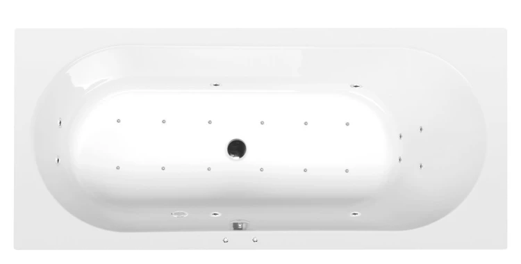 ASTRA B wanna z hydromasażem, 165x75x48cm, Active Hydro-Air, chrom
