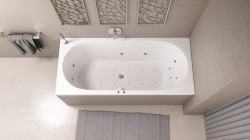 ASTRA B wanna z hydromasażem, 165x75x48cm, Active Hydro-Air, chrom