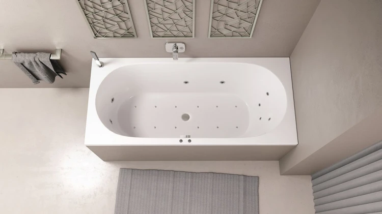 ASTRA B wanna z hydromasażem, 165x75x48cm, Active Hydro-Air, chrom