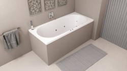 ASTRA B wanna z hydromasażem, 165x75x48cm, Active Hydro-Air, chrom