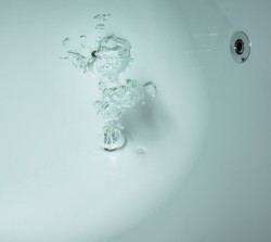 OBLO wanna z hydromasażem, 165x48cm, Attraction Hydro-Air, chrom