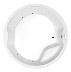 ROYAL ROUND wanna z hydromasażem, 172x172x49cm, Highline Hydro, chrom