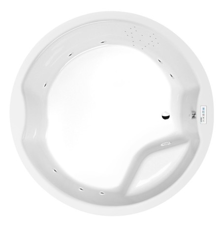 Przejdź do produktu ROYAL ROUND wanna z hydromasażem, 172x172x49cm, Highline Hydro, chrom