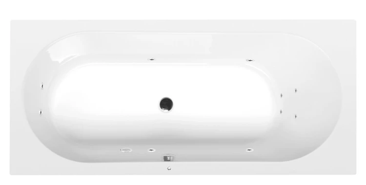 ASTRA B wanna z hydromasażem, 165x75x48cm, Active Hydro, chrom