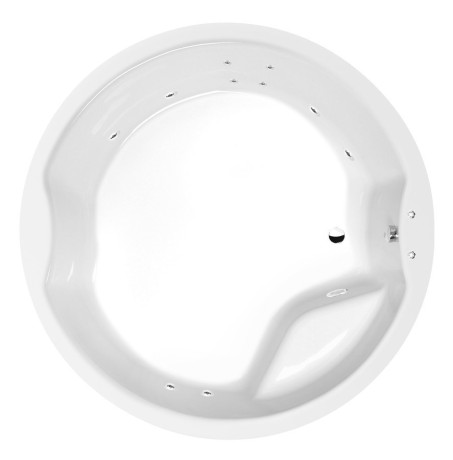 Przejdź do produktu ROYAL ROUND wanna z hydromasażem, 172x172x49cm, Active Hydro, chrom