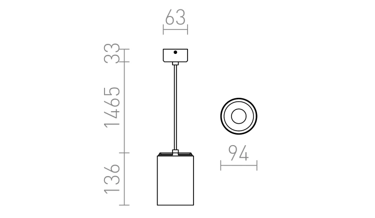 RENDL OCTAVE wisząca biała 230V/250mA LED 9W 38° 3000K