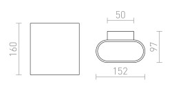 RENDL TETE LED II ścienna biała 230V/700mA LED 2x3W 3000K