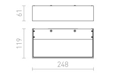 RENDL PRIO ścienna aluminium 230V E27 18W