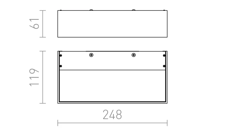 RENDL PRIO ścienna aluminium 230V E27 18W