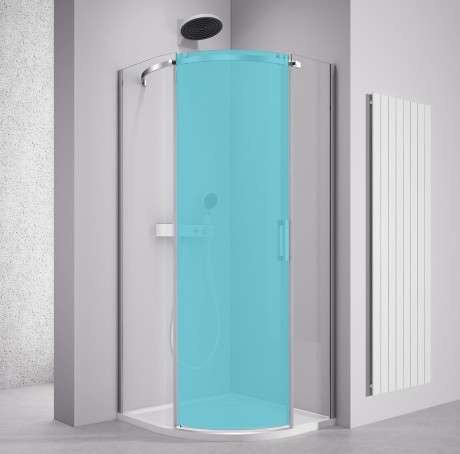 Przejdź do produktu THRON COMPONENT kabina prysznicowa półokrągła 900x900mm, szkło czyste, lewa