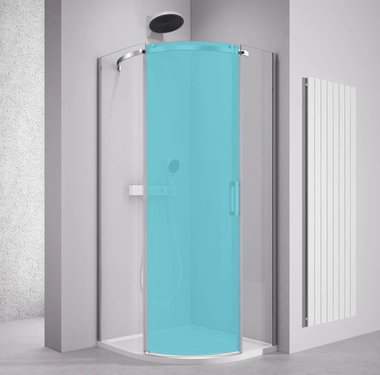 THRON COMPONENT kabina prysznicowa półokrągła 900x900mm, szkło czyste, lewa