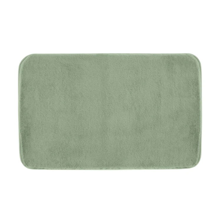 FUZZY dywanik lazienkowy, 60x100cm, 100% polyester, antypoślizgowa, zielony