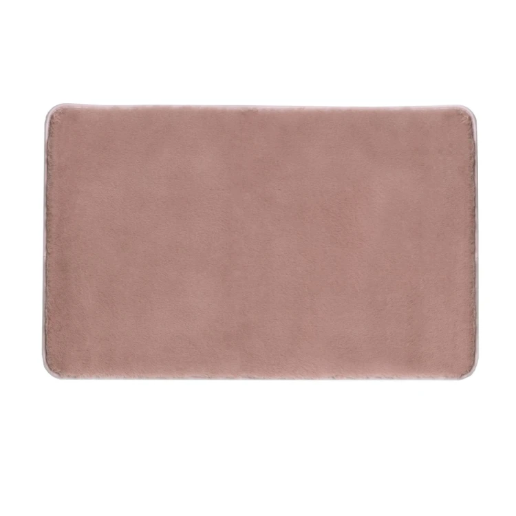 FUZZY dywanik łazienkowy, 60x100cm, 100% polyester, antypoślizgowa, różowy