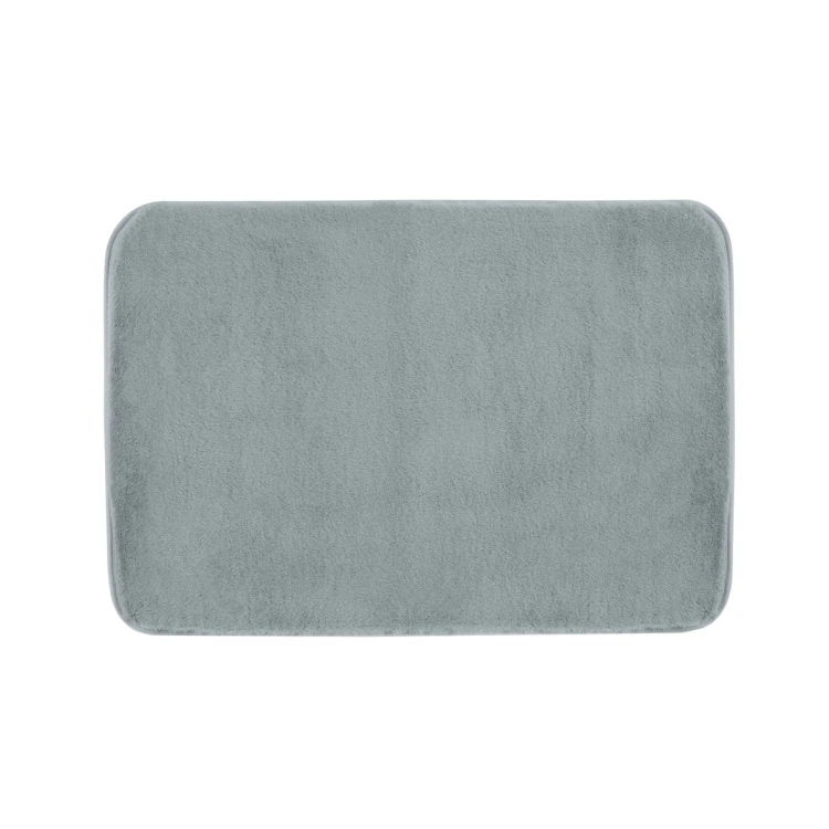 FUZZY dywanik łazienkowy, 60x100cm, 100% polyester, antypoślizgowa, szary