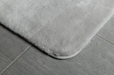 Przejdź do produktu FUZZY dywanik łazienkowy, 60x100cm, 100% polyester, antypoślizgowa, szary